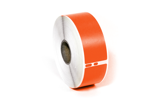 Dymo LW Address Labels 1 1/8" x 3 1/2" Orange Removable
